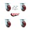 Service Caster 4 Inch Poly on Aluminum Swivel Caster Set with Roller Bearing and Swivel Lock SCC-30CS420-PAR-BSL-4 - alternate 5